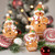 Frosted Gingerbread Snowman with Star Cookie Christmas Figurine - 7.5"